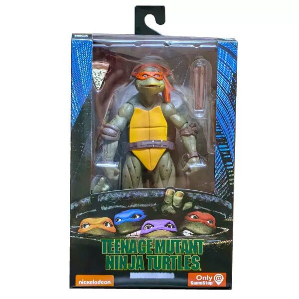 A set of four free shipping high-quality versions of NECA Mutant Ninja Turtle Figure 1990 Movie TMNT Limited Edition Joint Moving Model Ornaments - Image 3