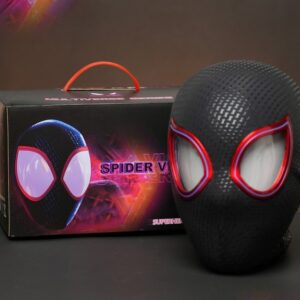 miles spider man head cover electric eye movable across the universe blinkable face mask