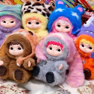 wakuku spot trick series pond glue diary fox rabbit ornaments blind box plush doll wakuku bag pendant set of six