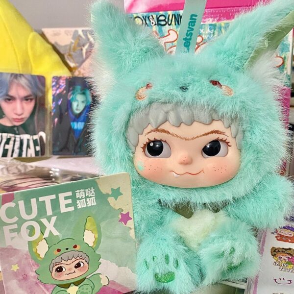 wakuku spot trick series pond glue diary fox rabbit ornaments blind box plush doll wakuku bag pendant set of six