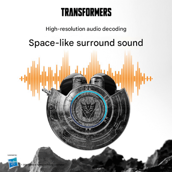 transformers metal mechanical warehouse design bluetooth 5.4 half in ear headphones bumblebee noise reduction e sports t31