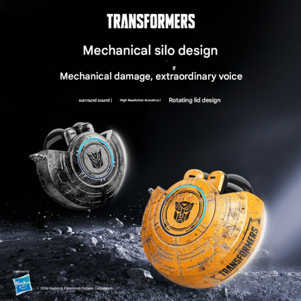 transformers metal mechanical warehouse design bluetooth 5.4 half in ear headphones bumblebee noise reduction e sports t31
