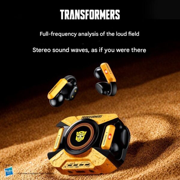 transformers intelligent ai ear clip bluetooth headphones bluetooth 6.0 black technology stereo long term wear t93