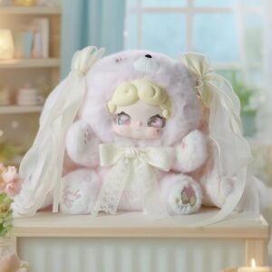 genuine luckydeernai good night rabbit 600 body sweet tea rabbit series plush blind box doll ornament doll raw