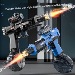 ice mouse flash water gun linkage back load cool light electric high speed continuous boy and girl water play toy gift