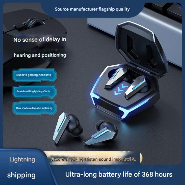 new private model e sports bluetooth headphones game delay free in ear earbuds noise reduction mini headphones wholesale