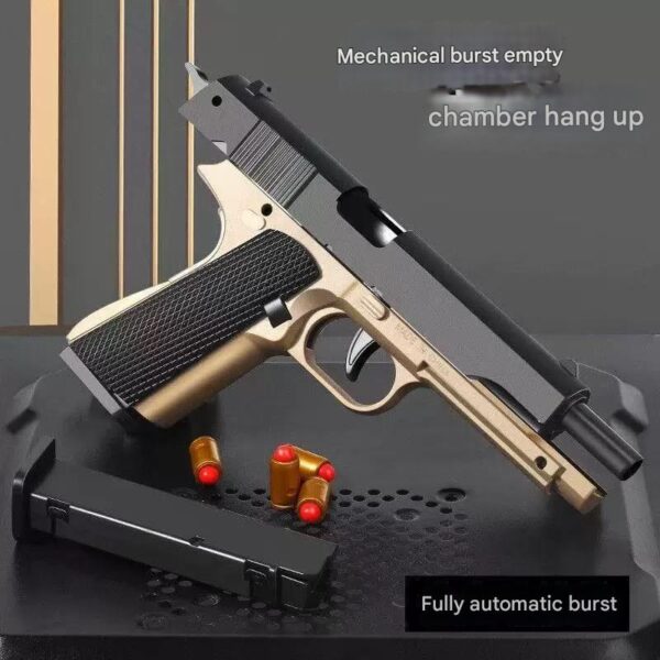1911 automatic reloading shell throwing continuous toy colt empty hanging reverse blowing soft gun toy glock children's male