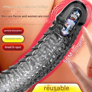 emperor crocodile crystal penis cover lock sem lengthened and thickened wearing penis set wolf class couple sex toys men's